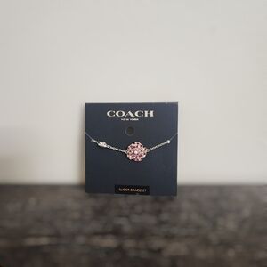 Coach Pink Flower Slider Bracelet